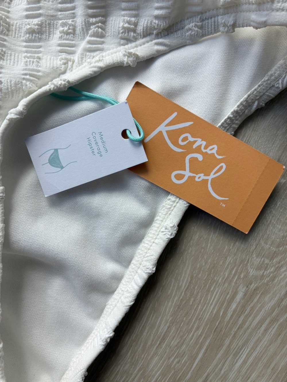 Target White Textured Bandeau Bikini Set - Picture 5 of 10